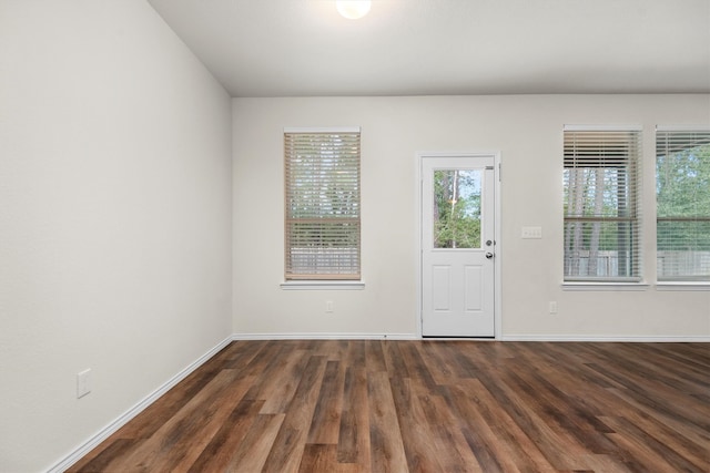 entryway featuring dark hardwood / wood-style floors