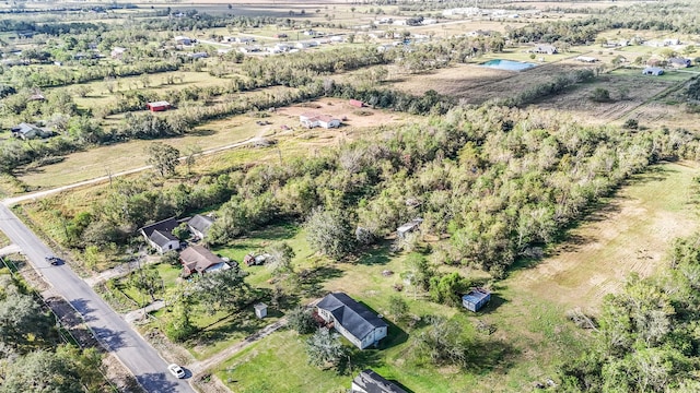 drone / aerial view with a rural view