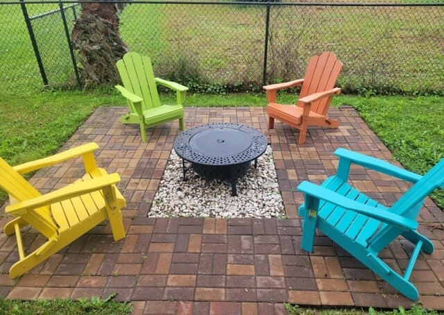 view of patio with fence