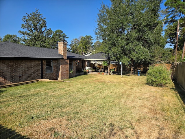 view of yard with a patio area