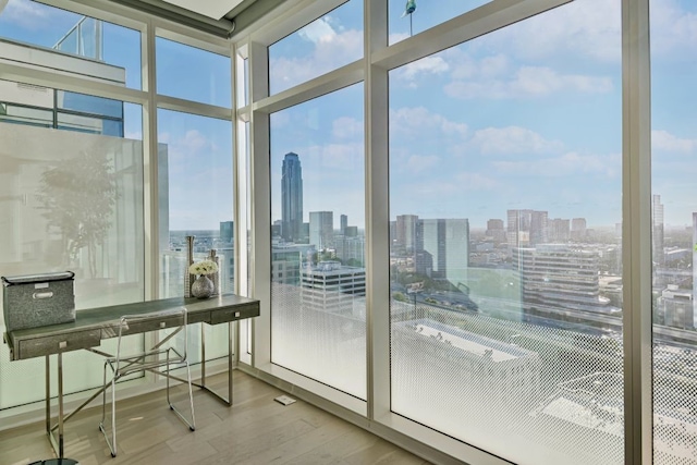 view of sunroom