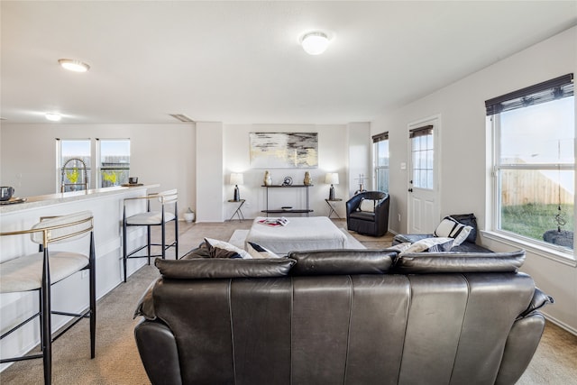 view of carpeted living room