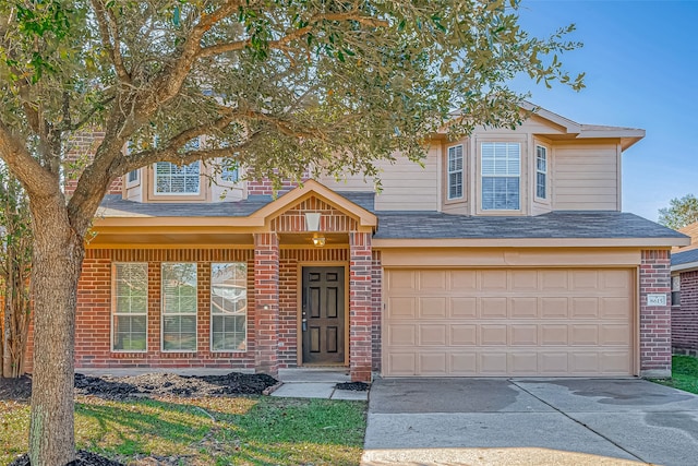 view of front of house featuring a garage