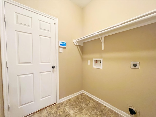 laundry room featuring hookup for an electric dryer and hookup for a washing machine