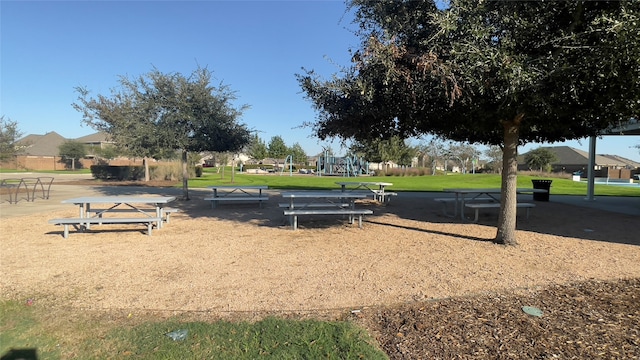 view of community with a playground