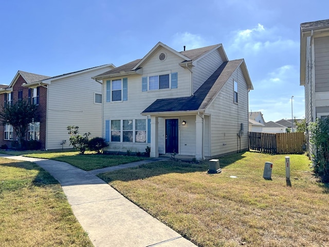 view of front of house featuring a front yard