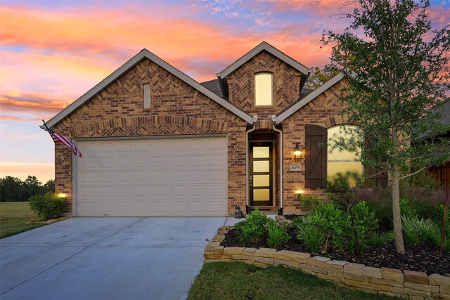 view of property with a garage