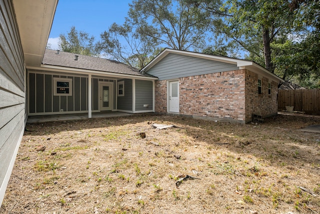 rear view of house featuring a patio area