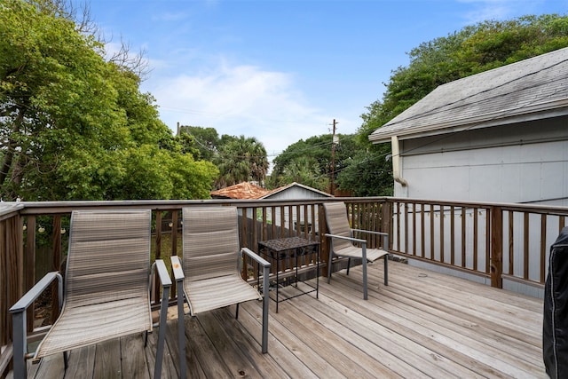 view of wooden deck