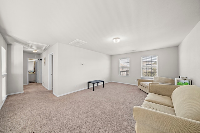 view of carpeted living room