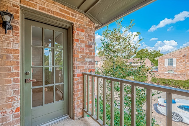 view of balcony