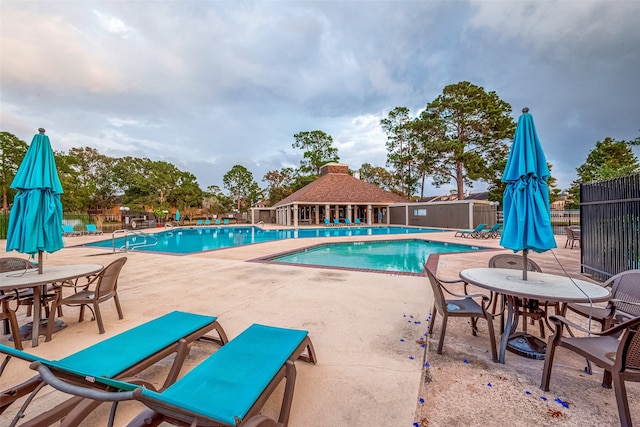 view of pool with a patio