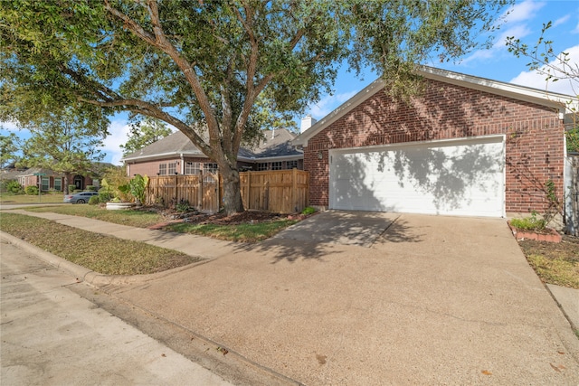 view of front facade with a garage