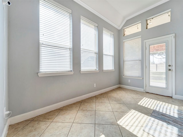 interior space with a wealth of natural light and vaulted ceiling