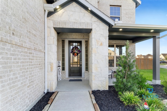 view of doorway to property