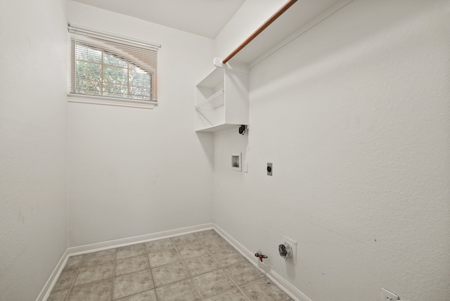 laundry room with gas dryer hookup, washer hookup, and electric dryer hookup