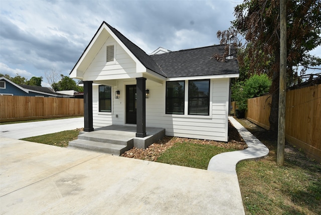 view of front of home with a porch