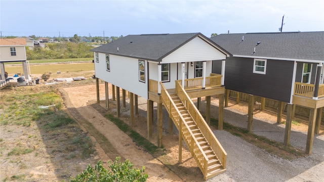 view of jungle gym with covered porch