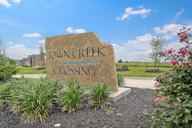 view of community sign