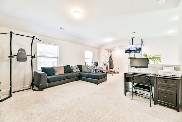 view of carpeted living room