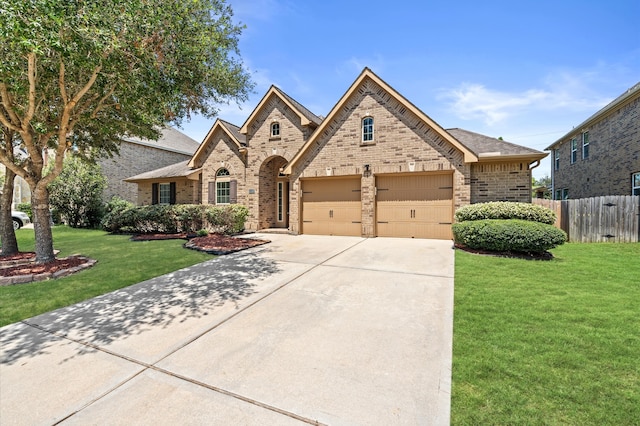 view of front of property featuring a front yard