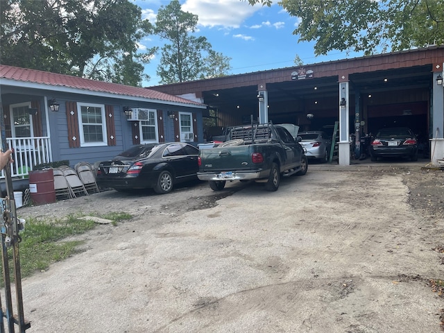 exterior space featuring a garage