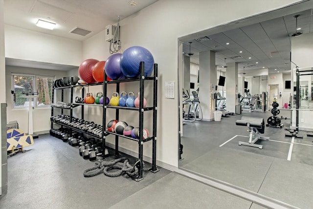 view of exercise room