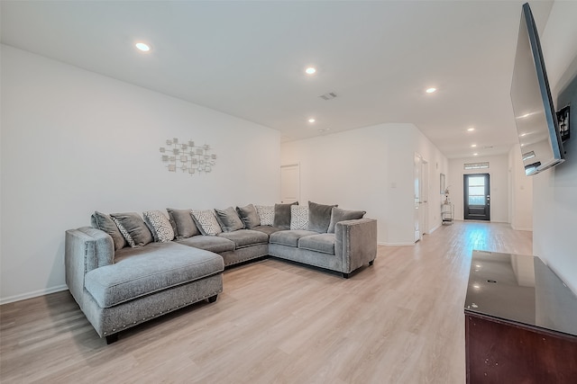 living room featuring hardwood / wood-style flooring