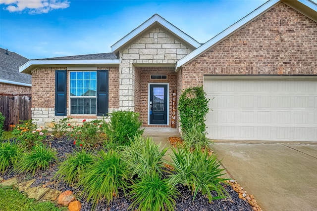 view of front of home featuring a garage