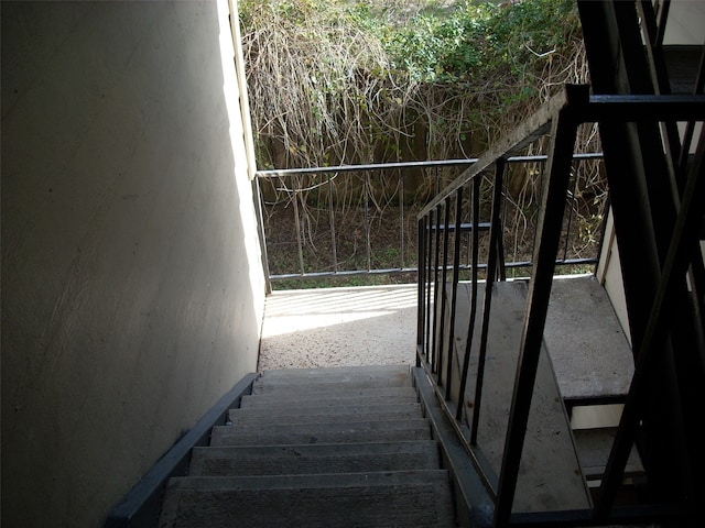 view of stairway