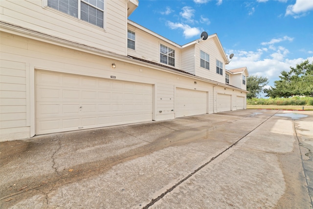 view of home's exterior with a garage