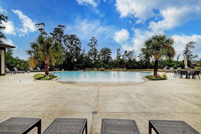 view of pool with a patio area