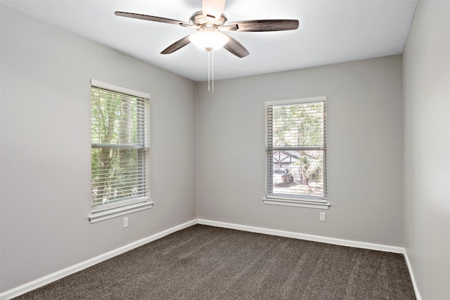 unfurnished room featuring carpet floors and a healthy amount of sunlight