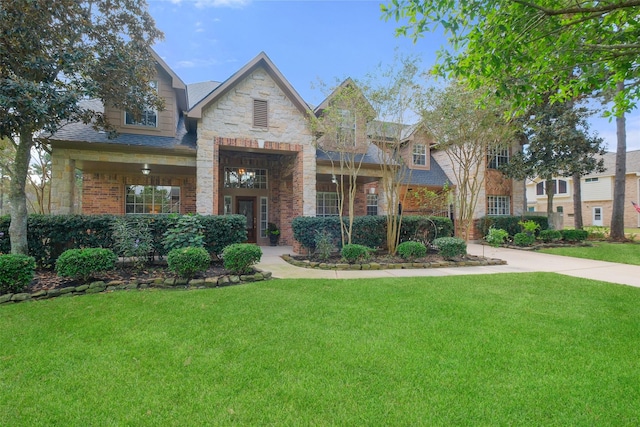 view of front of house featuring a front yard