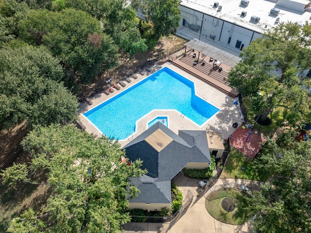 7415 Cavesson Dr, Cypress, TX 77433 - bird's eye view of a pool