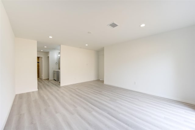 empty room featuring light wood-type flooring