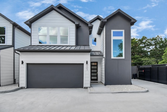 view of front of house featuring a garage