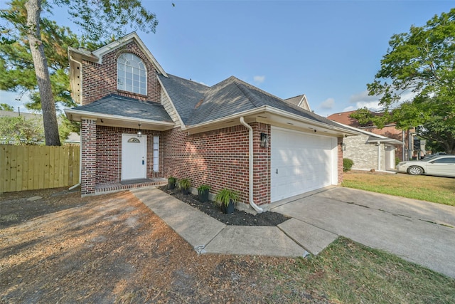 view of front of home featuring a garage