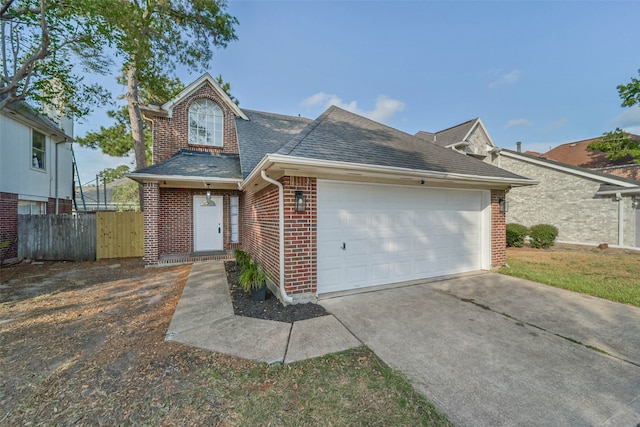 view of front of home featuring a garage