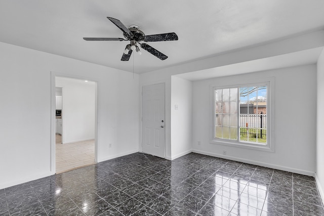 empty room with ceiling fan