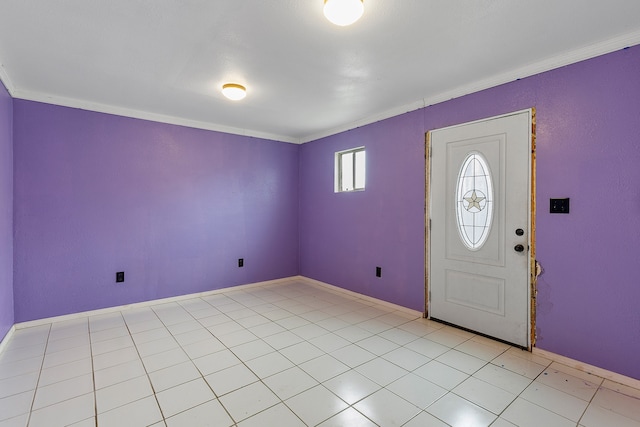 entryway with ornamental molding