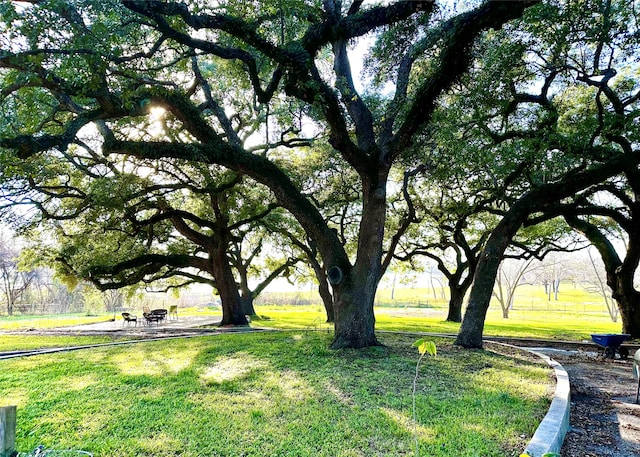 view of home's community with a lawn