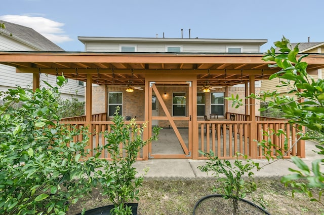 rear view of property with a patio