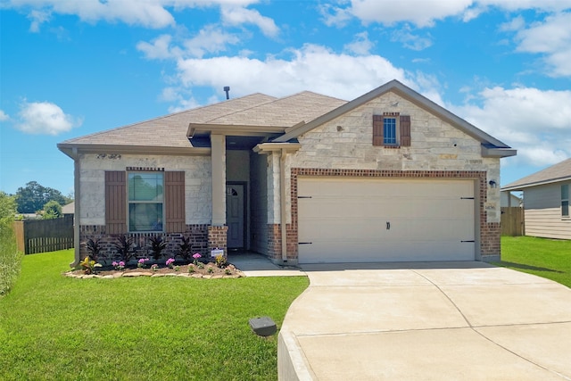 view of front of home with a front yard