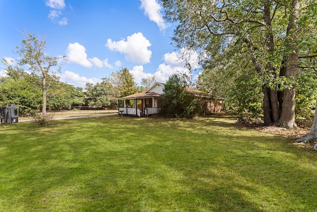 view of yard featuring a gazebo