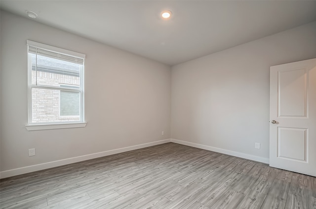 empty room featuring light hardwood / wood-style flooring