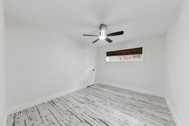 spare room featuring ceiling fan