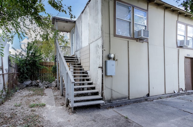 view of property exterior with cooling unit