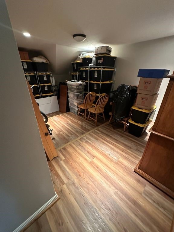 office featuring light wood-type flooring