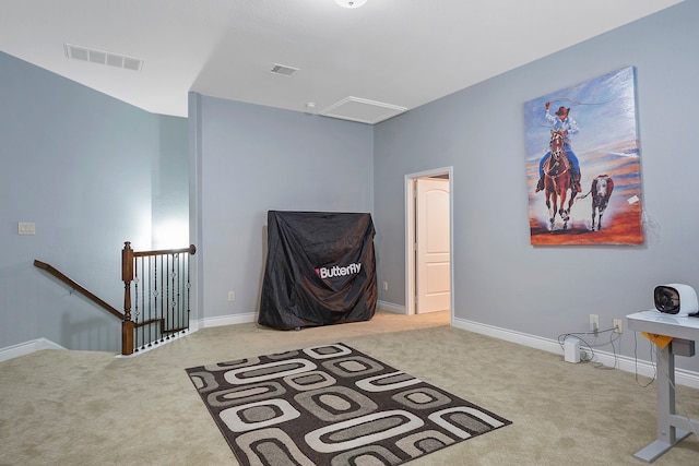 interior space with carpet floors